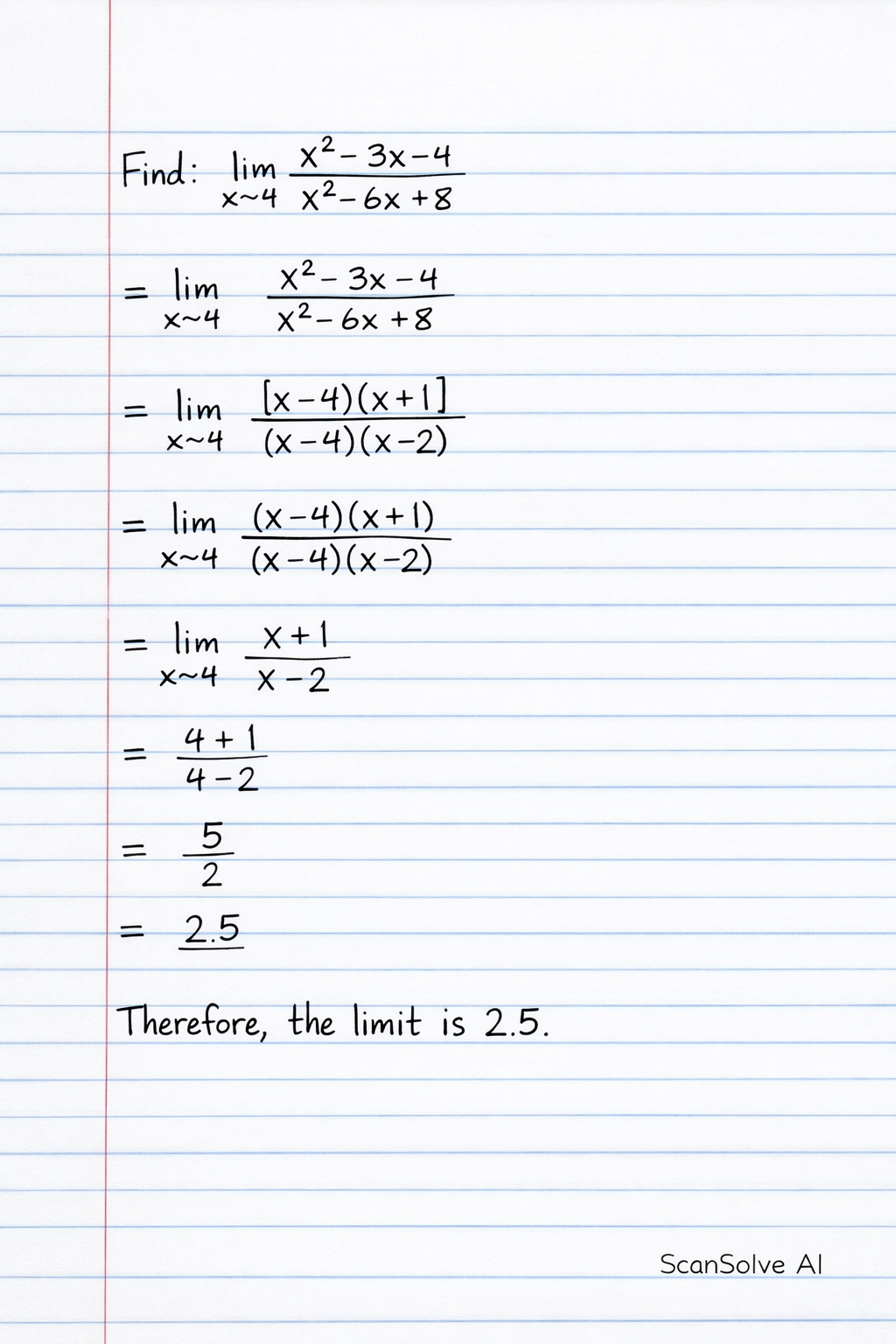 Handwritten step-by-step solution preview