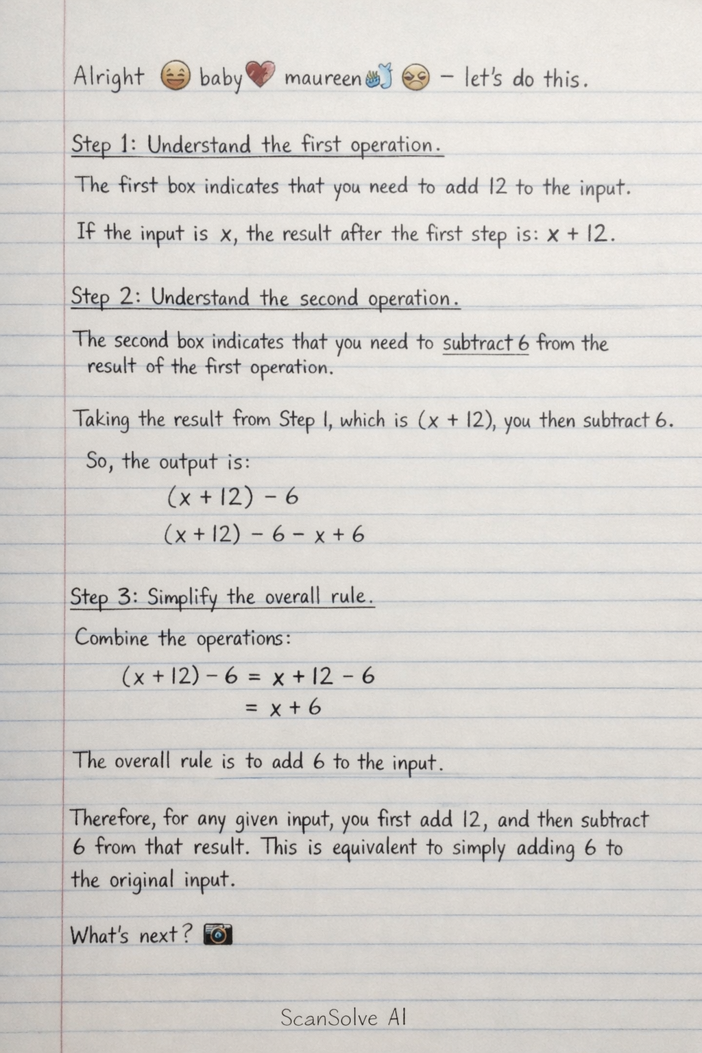 Handwritten step-by-step solution preview