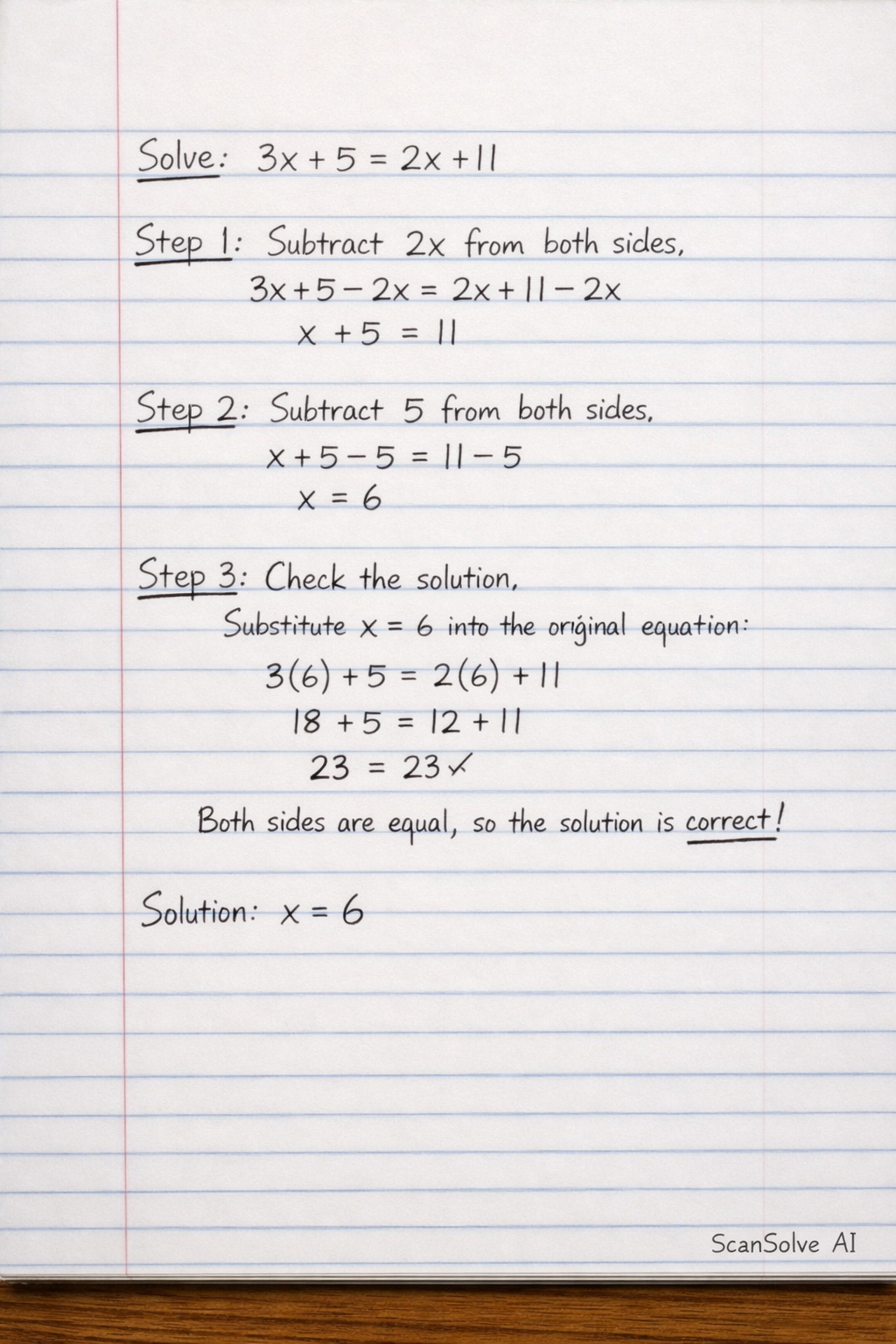 Handwritten step-by-step solution preview