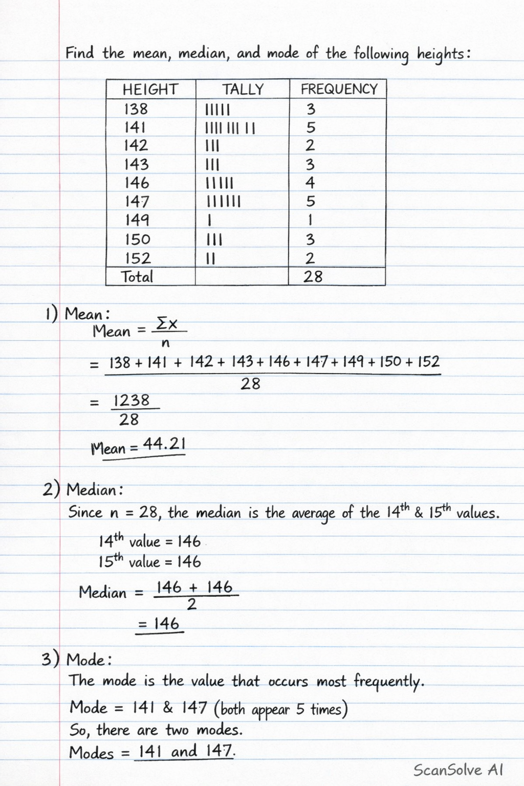 Handwritten step-by-step solution preview