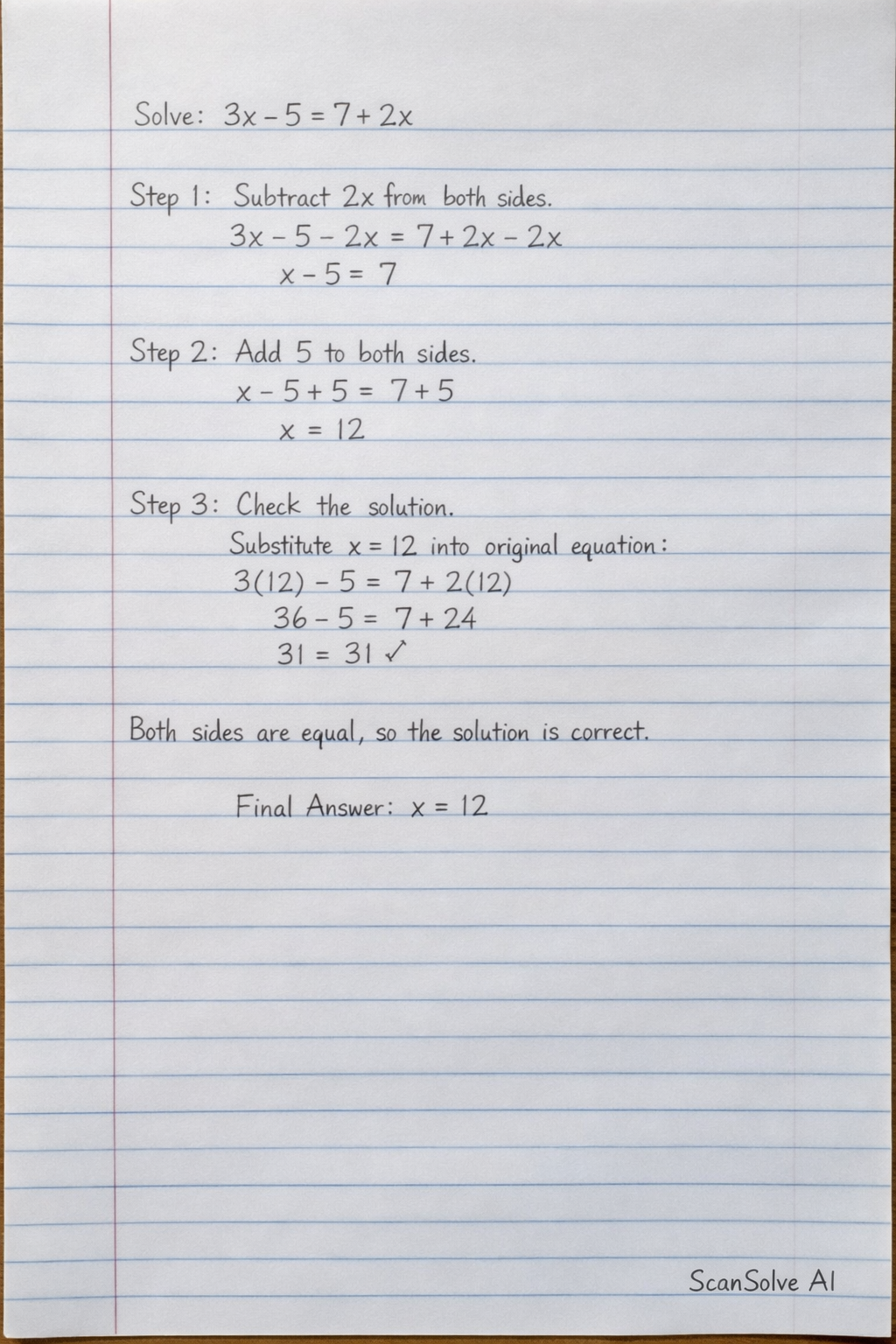 Handwritten step-by-step solution preview