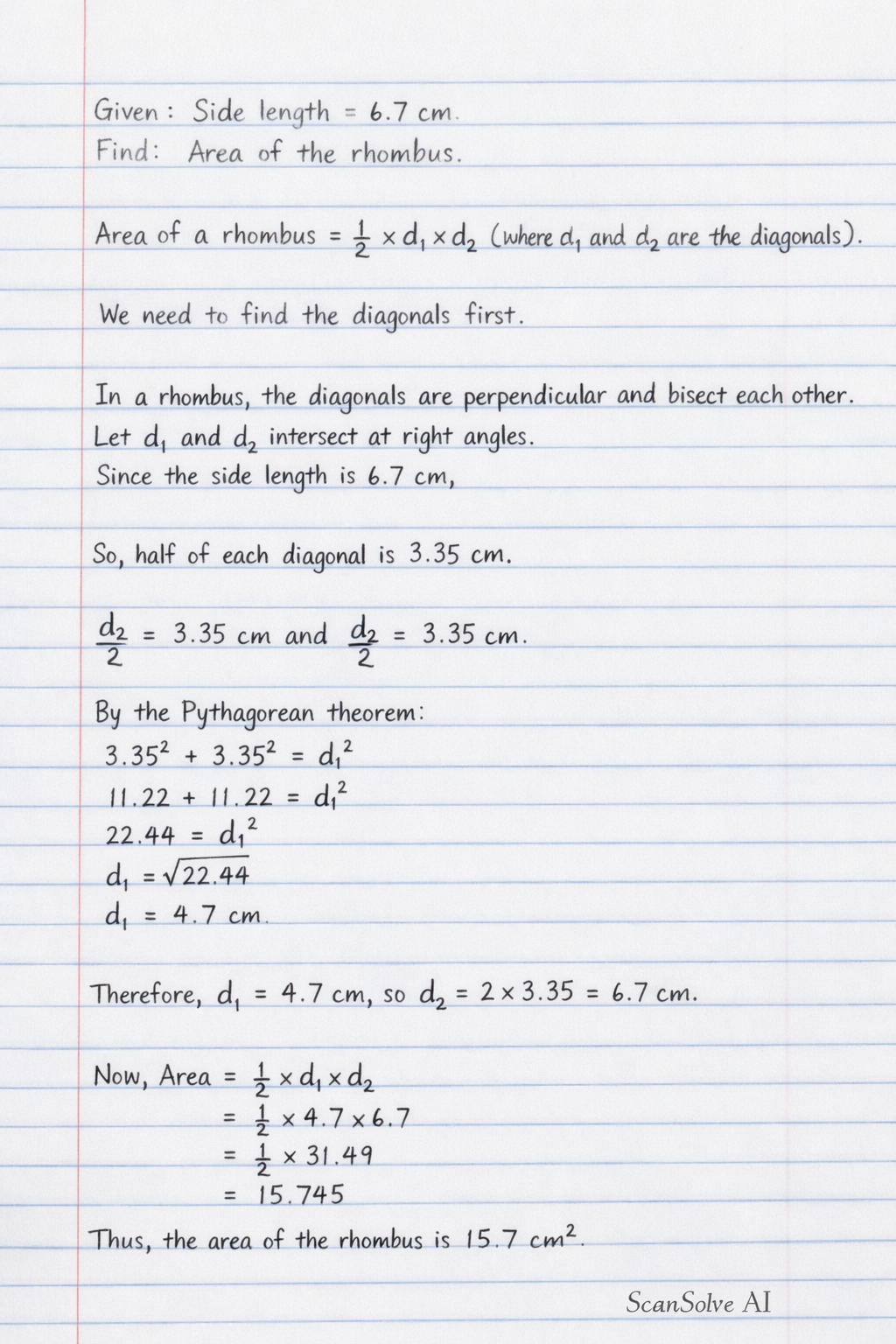 Handwritten step-by-step solution preview