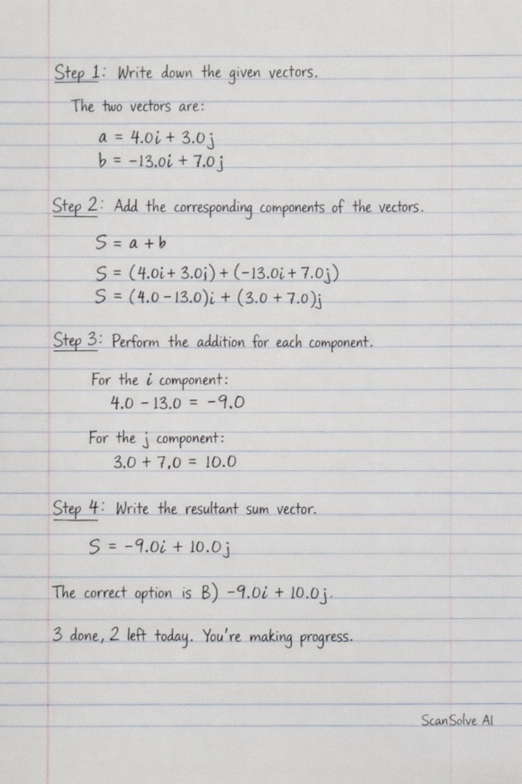 Handwritten step-by-step solution preview