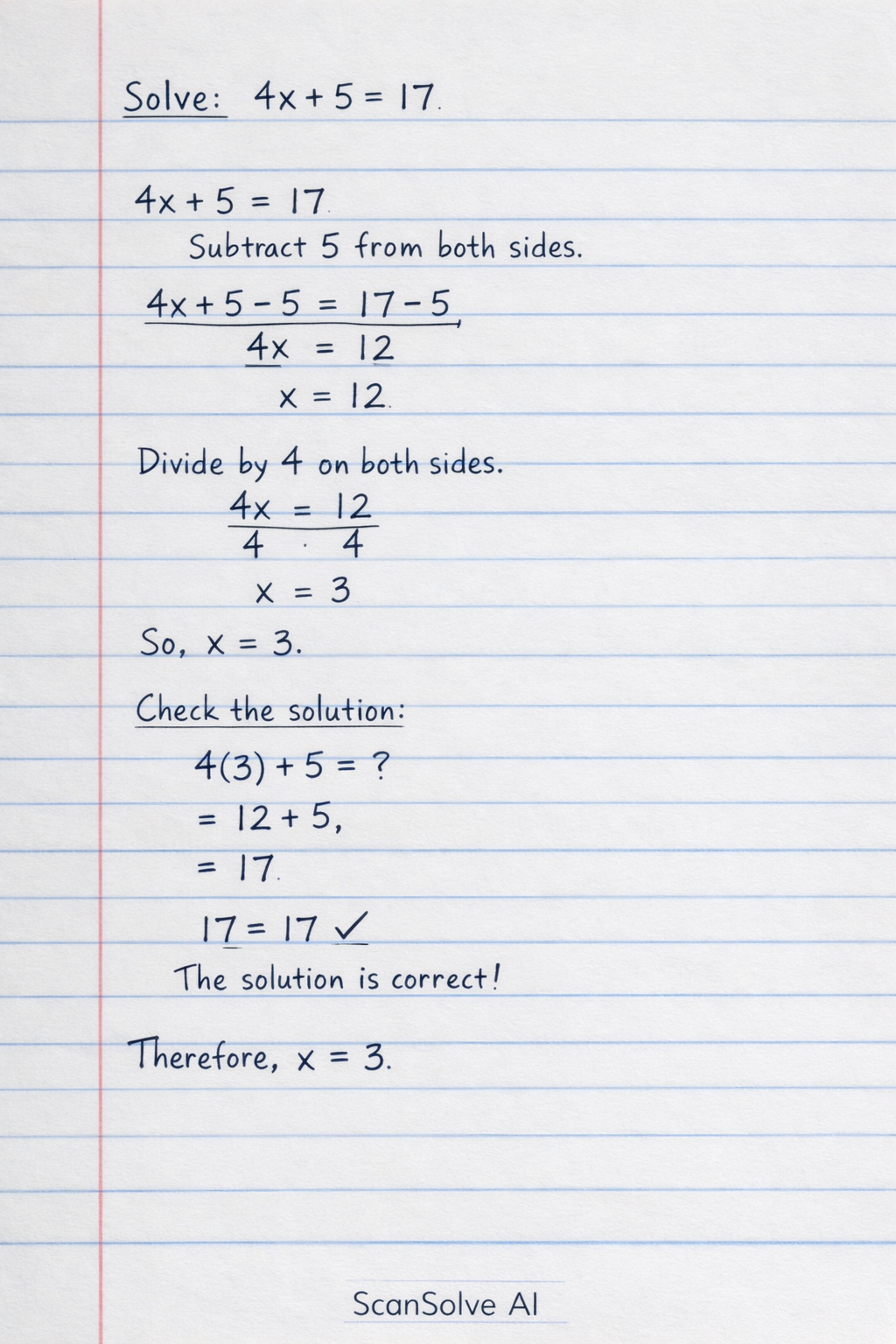 Handwritten step-by-step solution preview