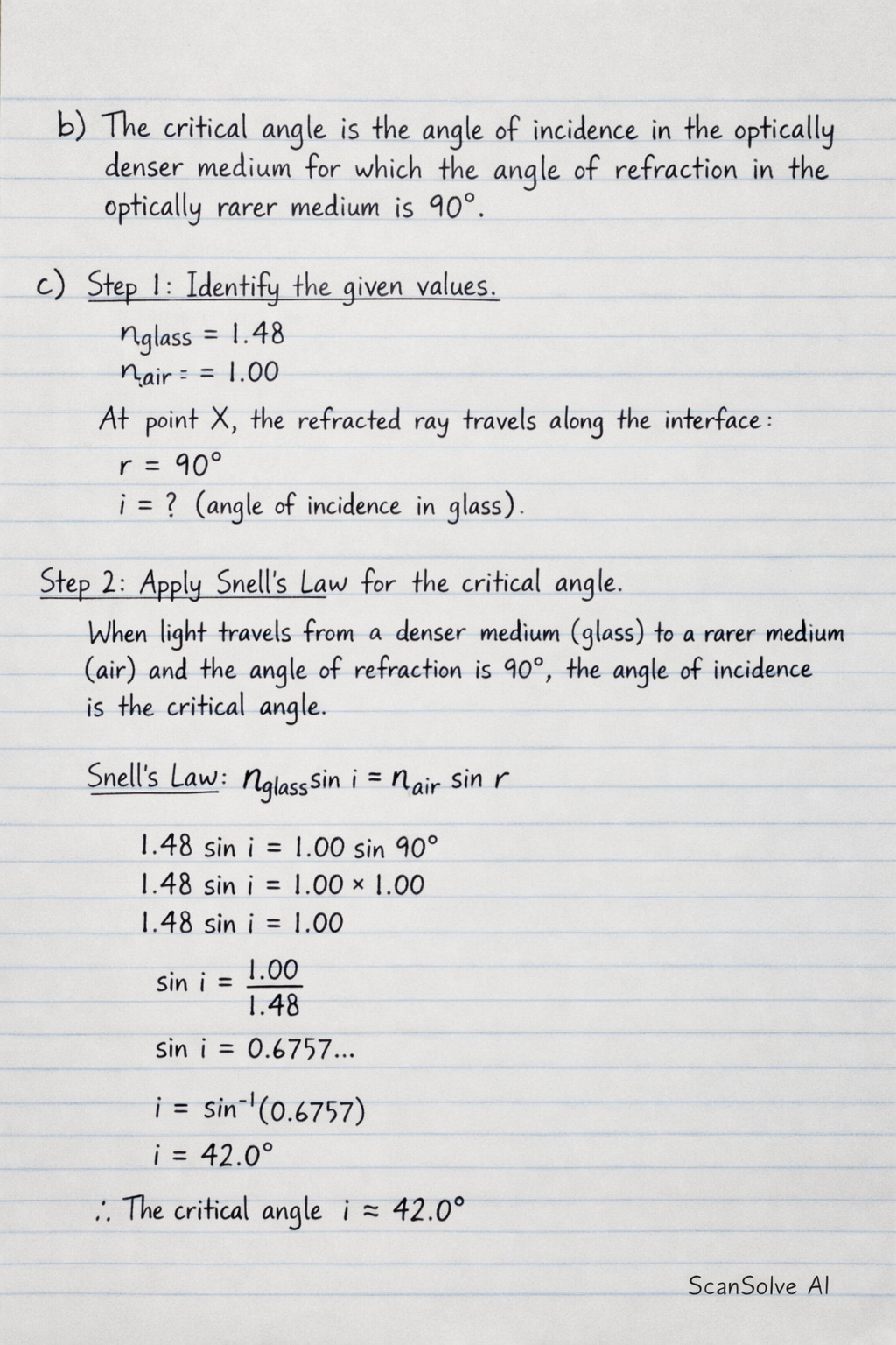 Handwritten step-by-step solution preview