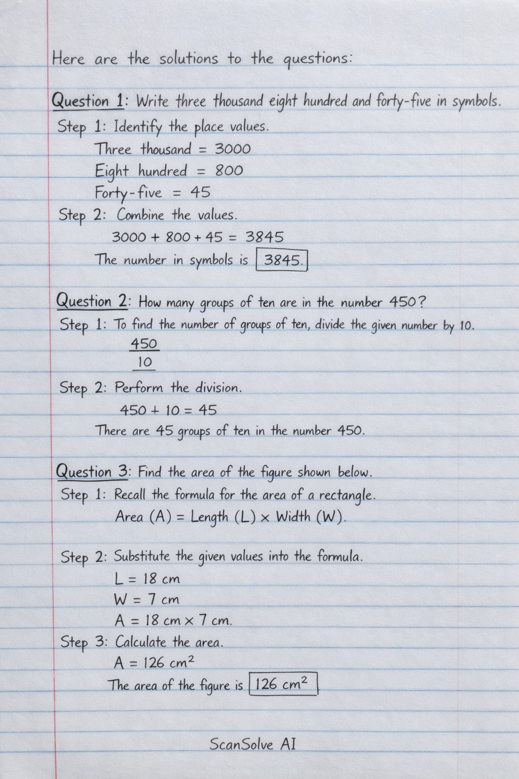 Handwritten step-by-step solution preview