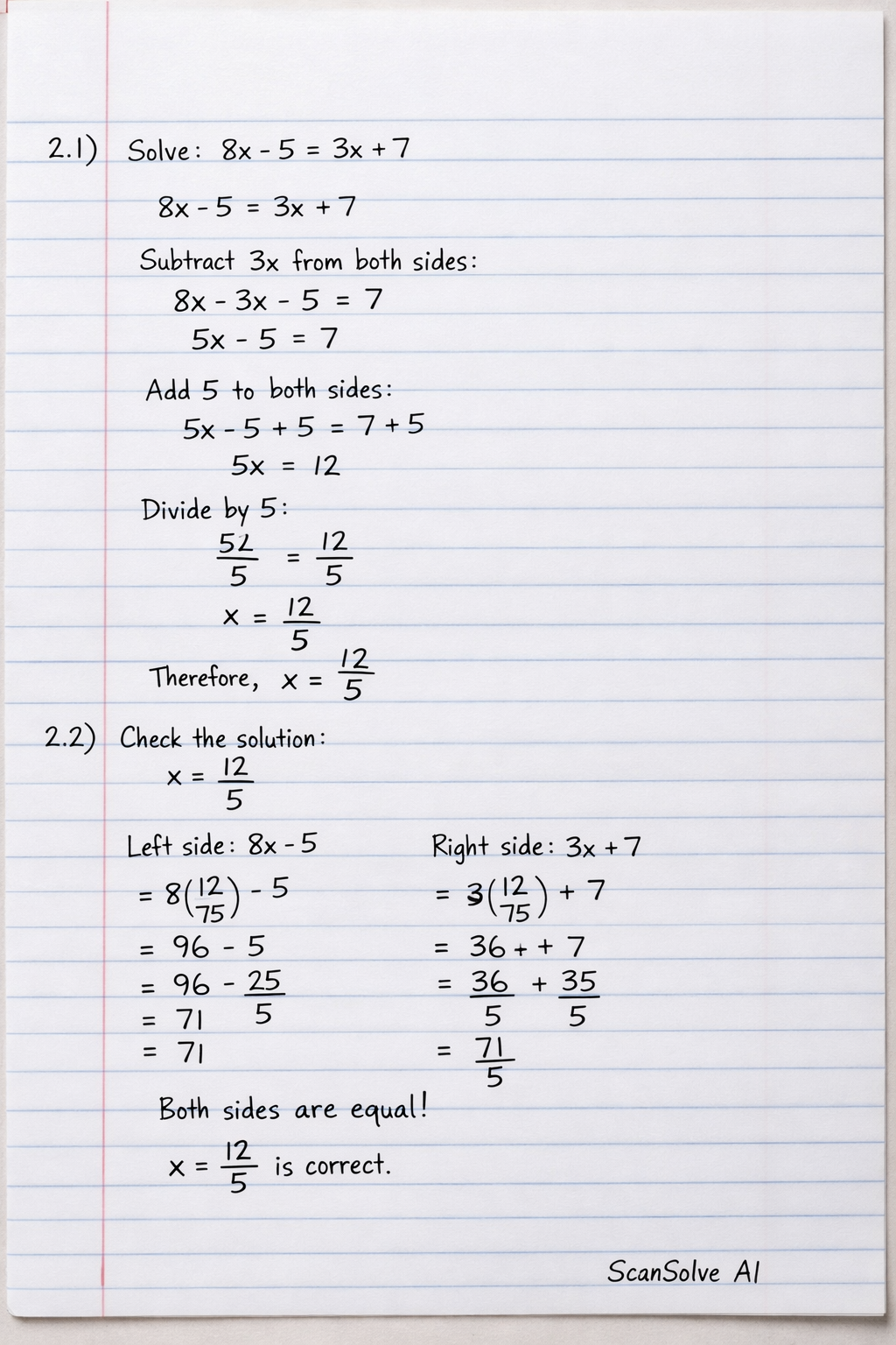 Handwritten step-by-step solution preview
