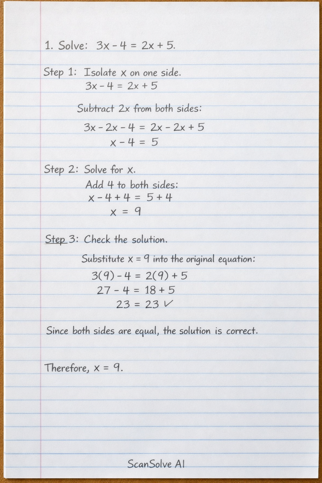 Handwritten step-by-step solution preview
