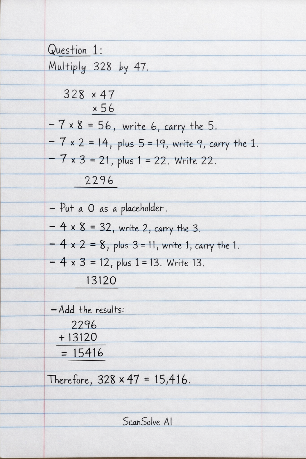Handwritten step-by-step solution preview