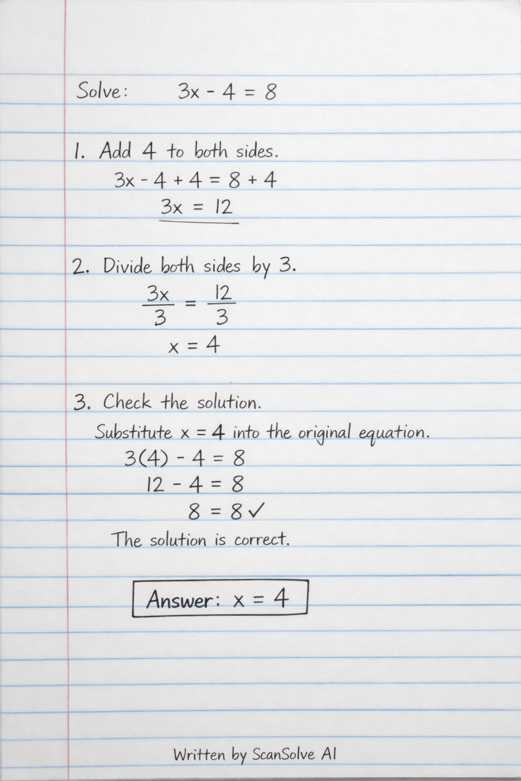 Handwritten step-by-step solution preview