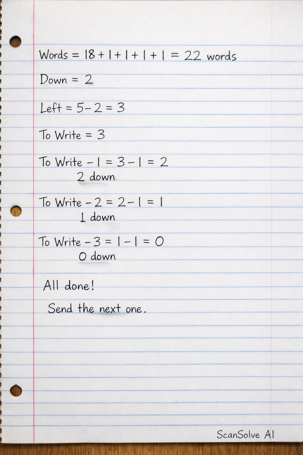 Handwritten step-by-step solution preview
