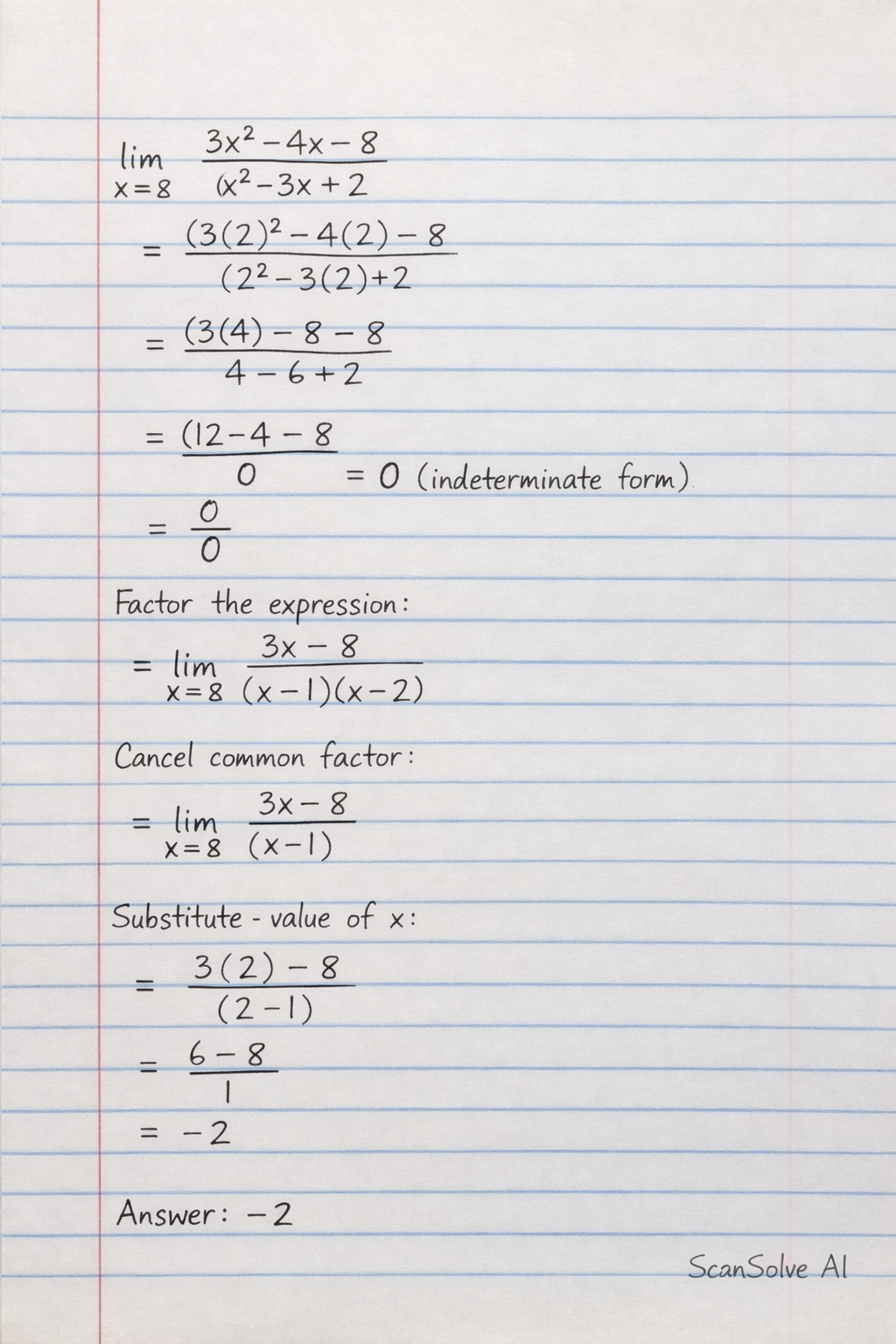 Handwritten step-by-step solution preview