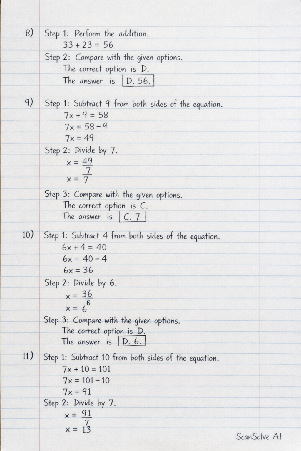 Handwritten step-by-step solution preview