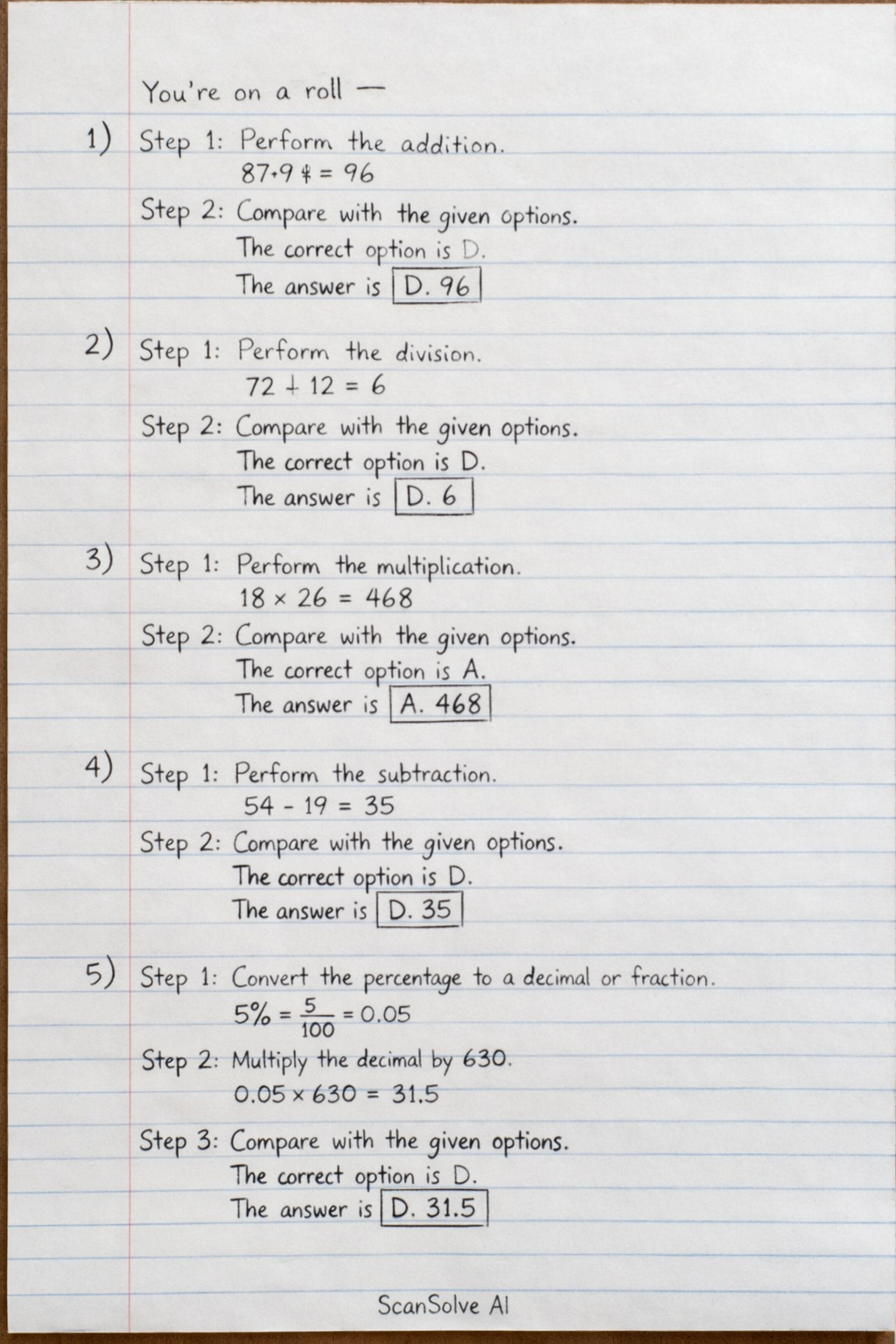Handwritten step-by-step solution preview