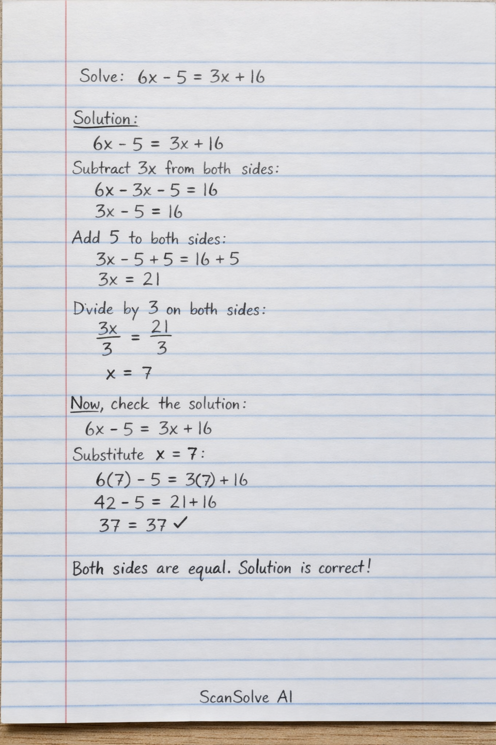 Handwritten step-by-step solution preview