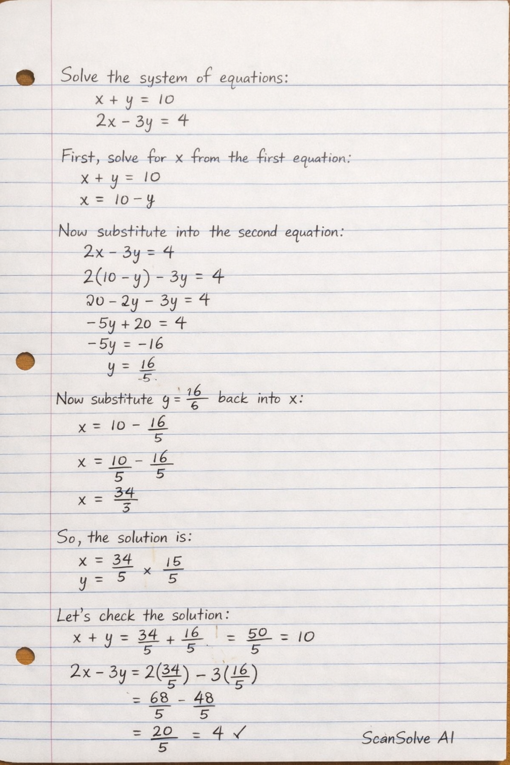 Handwritten step-by-step solution preview