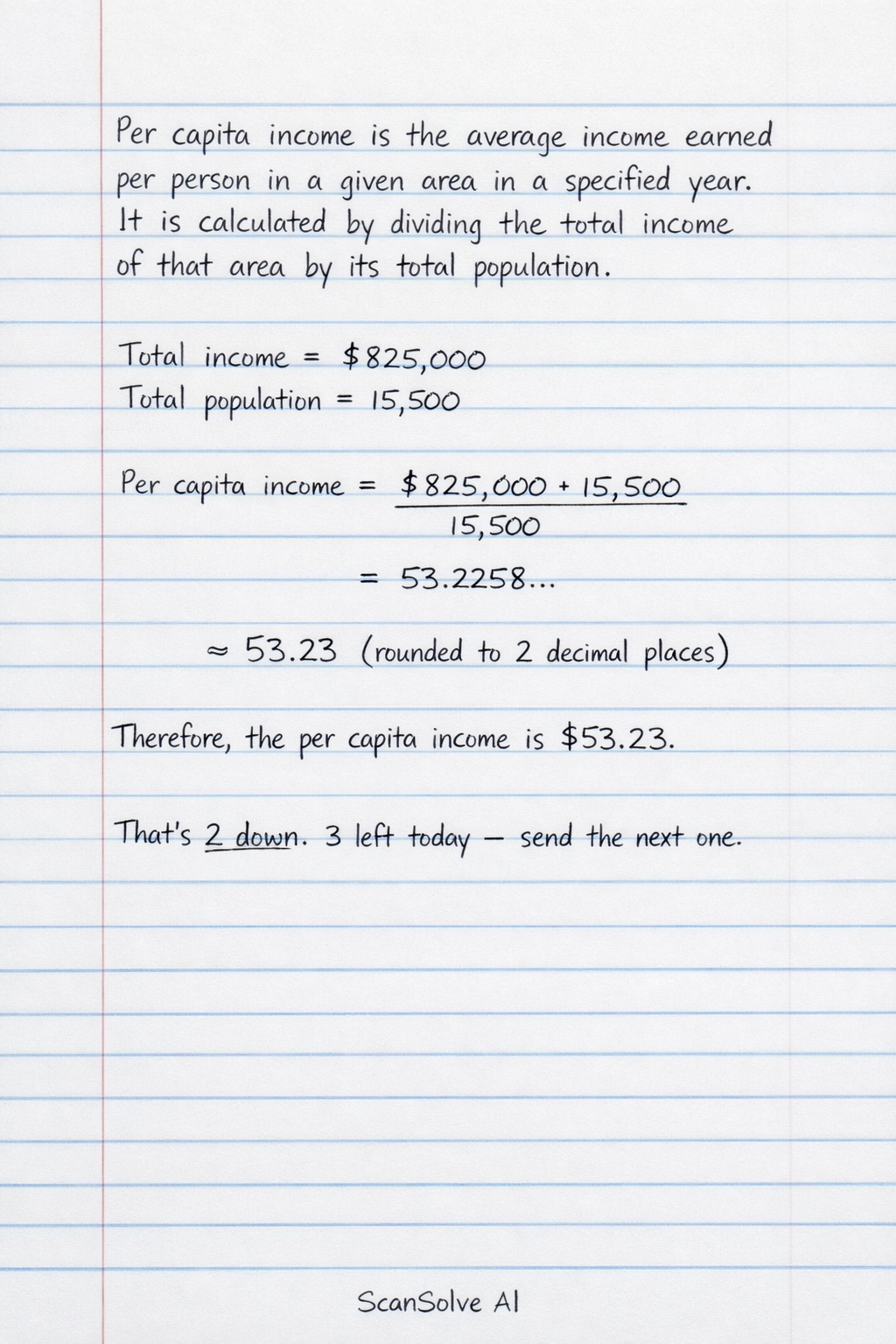 Handwritten step-by-step solution preview