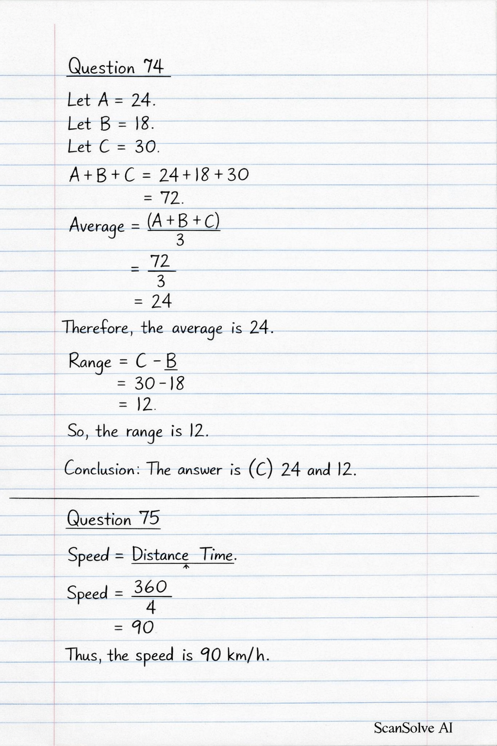 Handwritten step-by-step solution preview