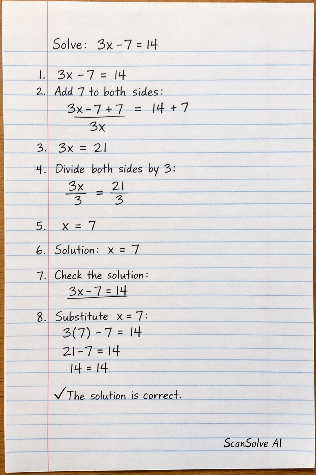 Handwritten step-by-step solution preview