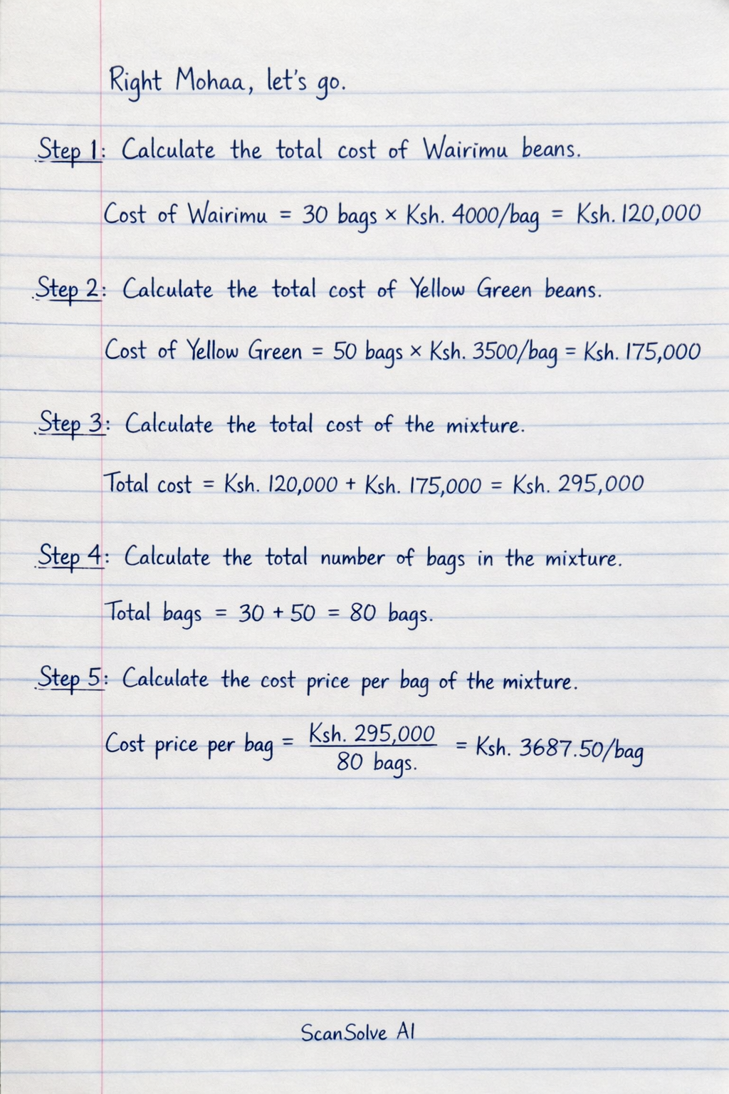 Handwritten step-by-step solution preview