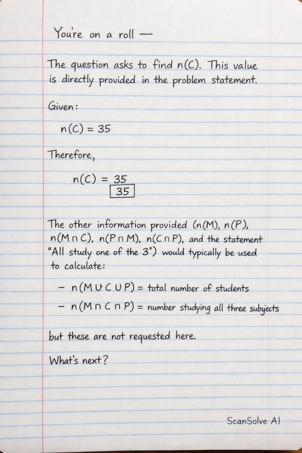 Handwritten step-by-step solution preview