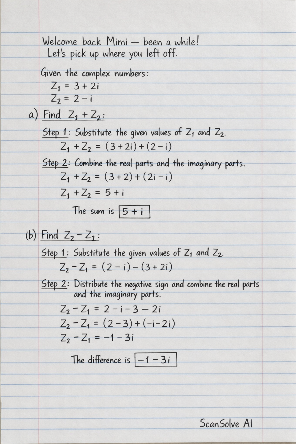 Handwritten step-by-step solution preview