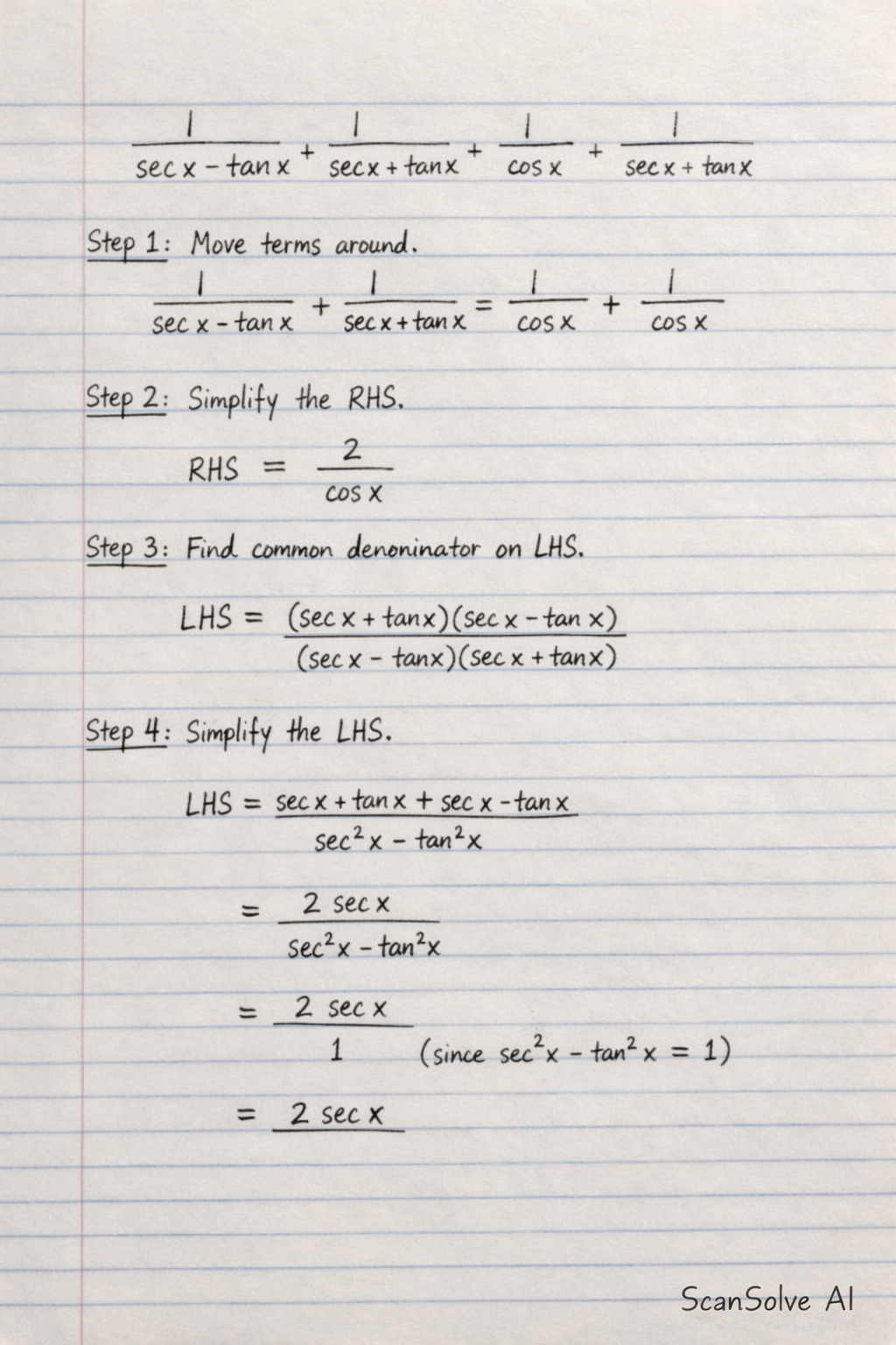 Handwritten step-by-step solution preview