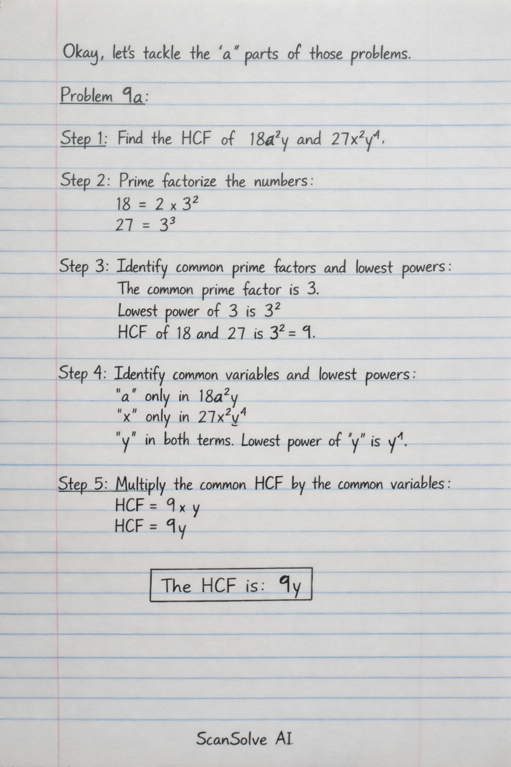 Handwritten step-by-step solution preview
