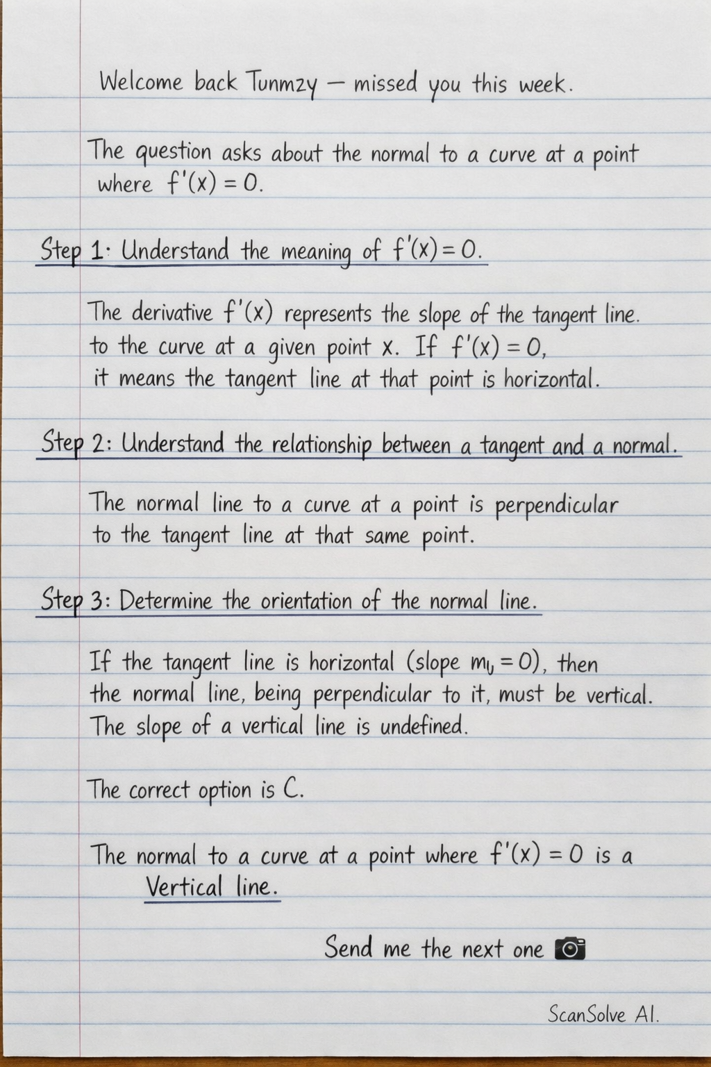Handwritten step-by-step solution preview