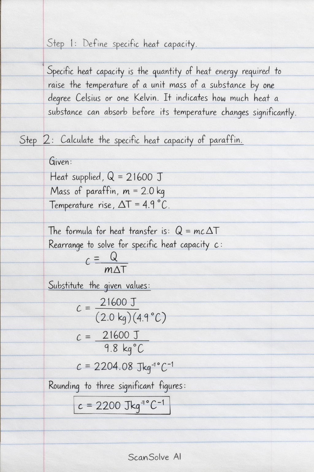Handwritten step-by-step solution preview