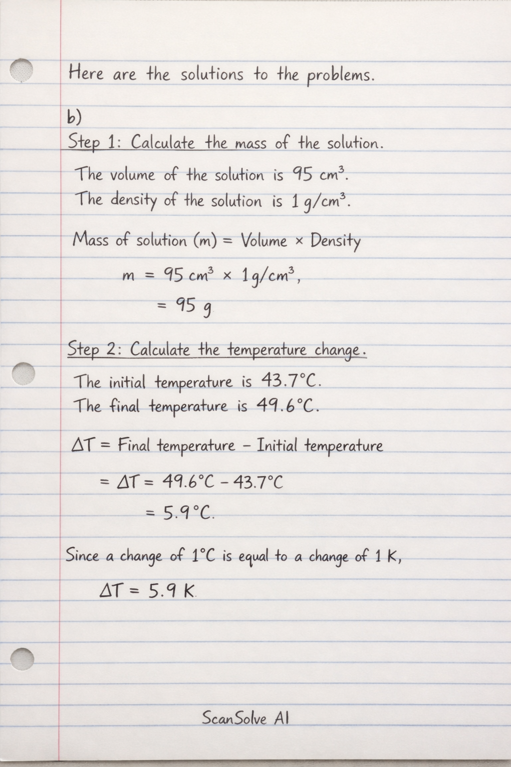 Handwritten step-by-step solution preview