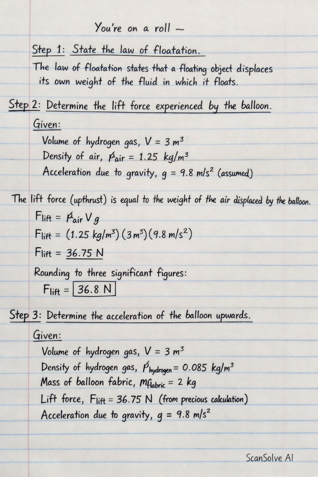 Handwritten step-by-step solution preview