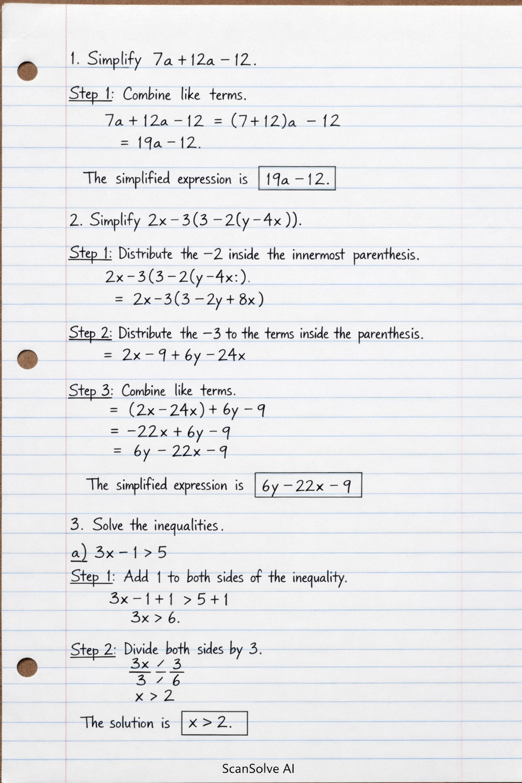 Handwritten step-by-step solution preview