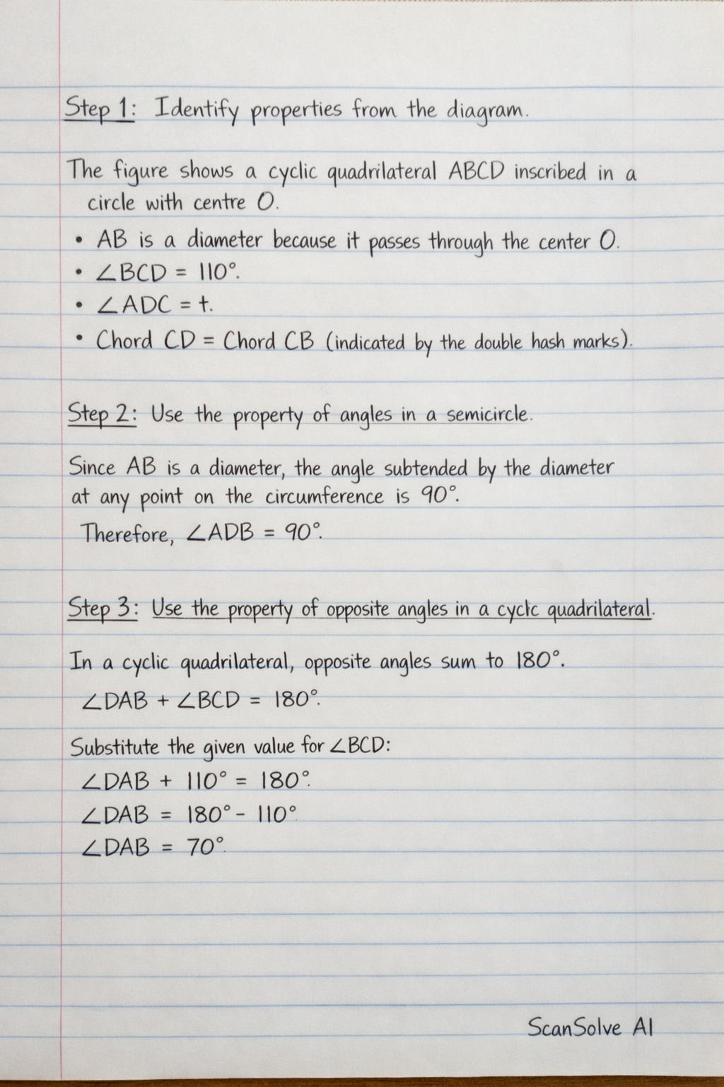 Handwritten step-by-step solution preview
