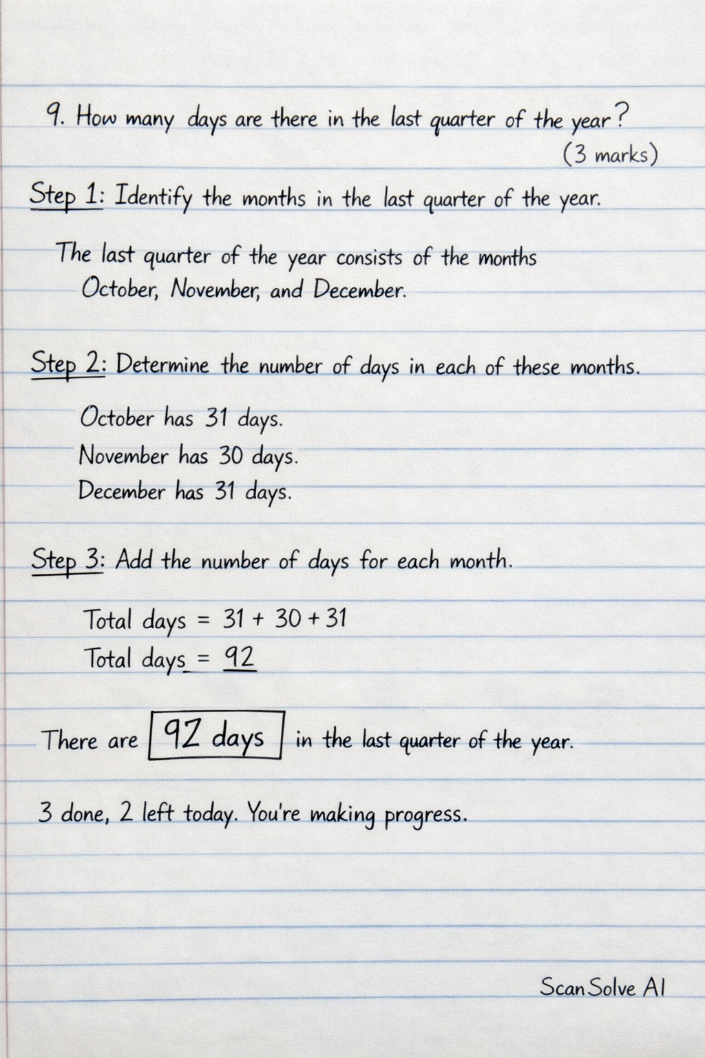 Handwritten step-by-step solution preview
