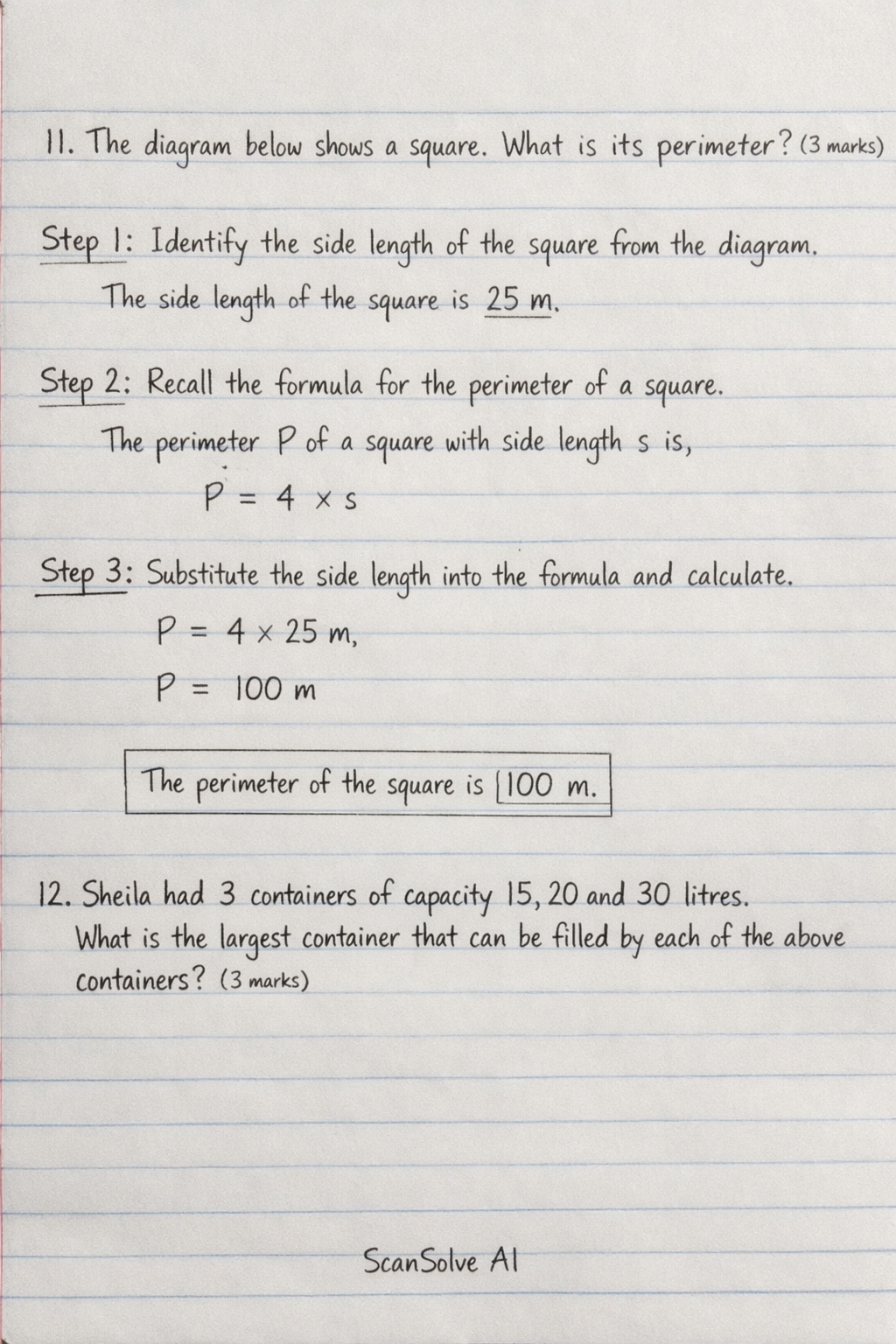 Handwritten step-by-step solution preview