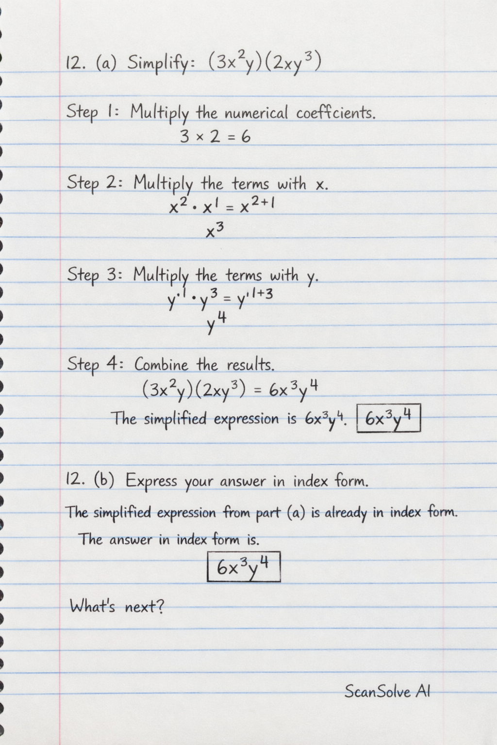 Handwritten step-by-step solution preview