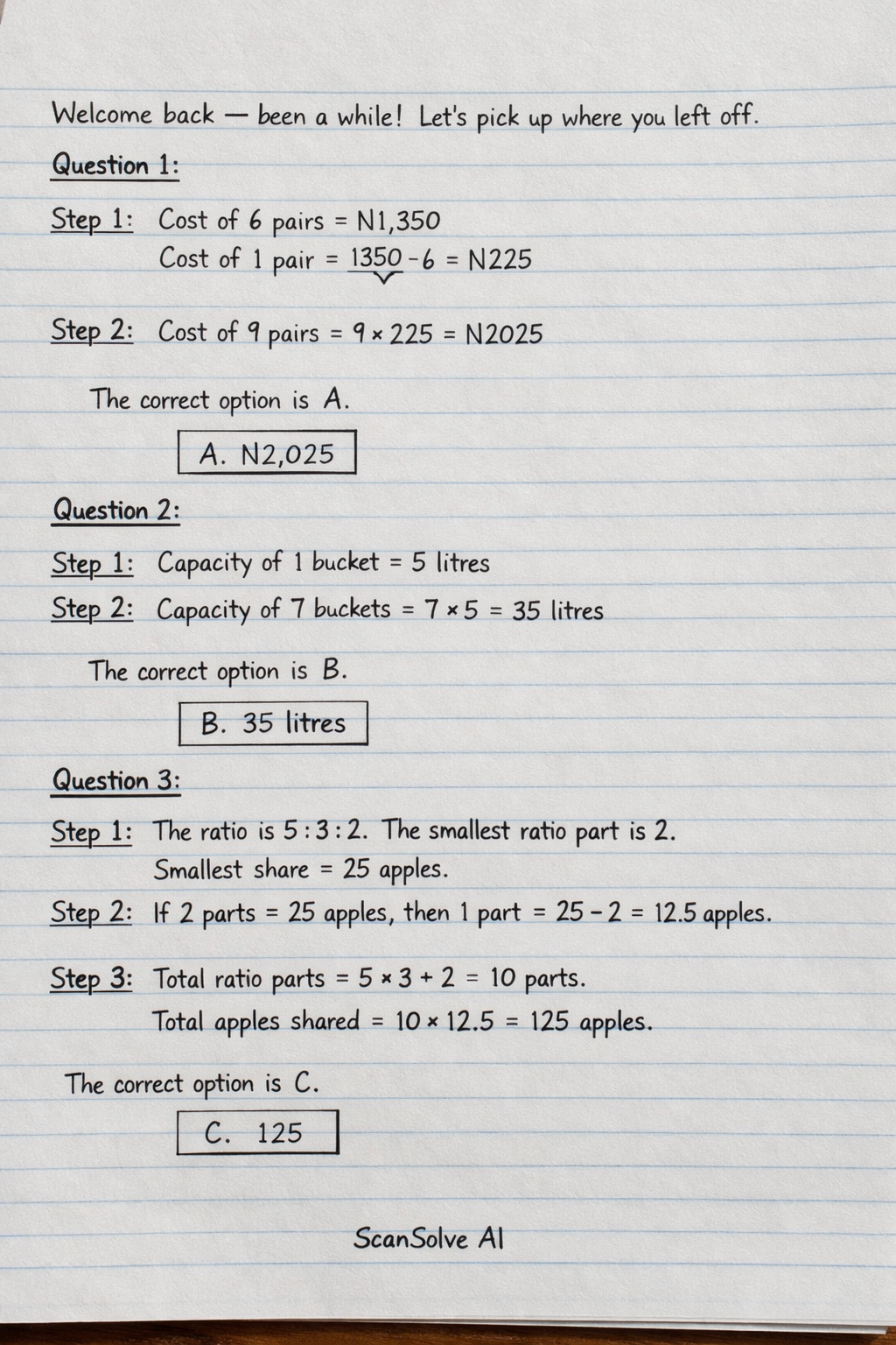 Handwritten step-by-step solution preview