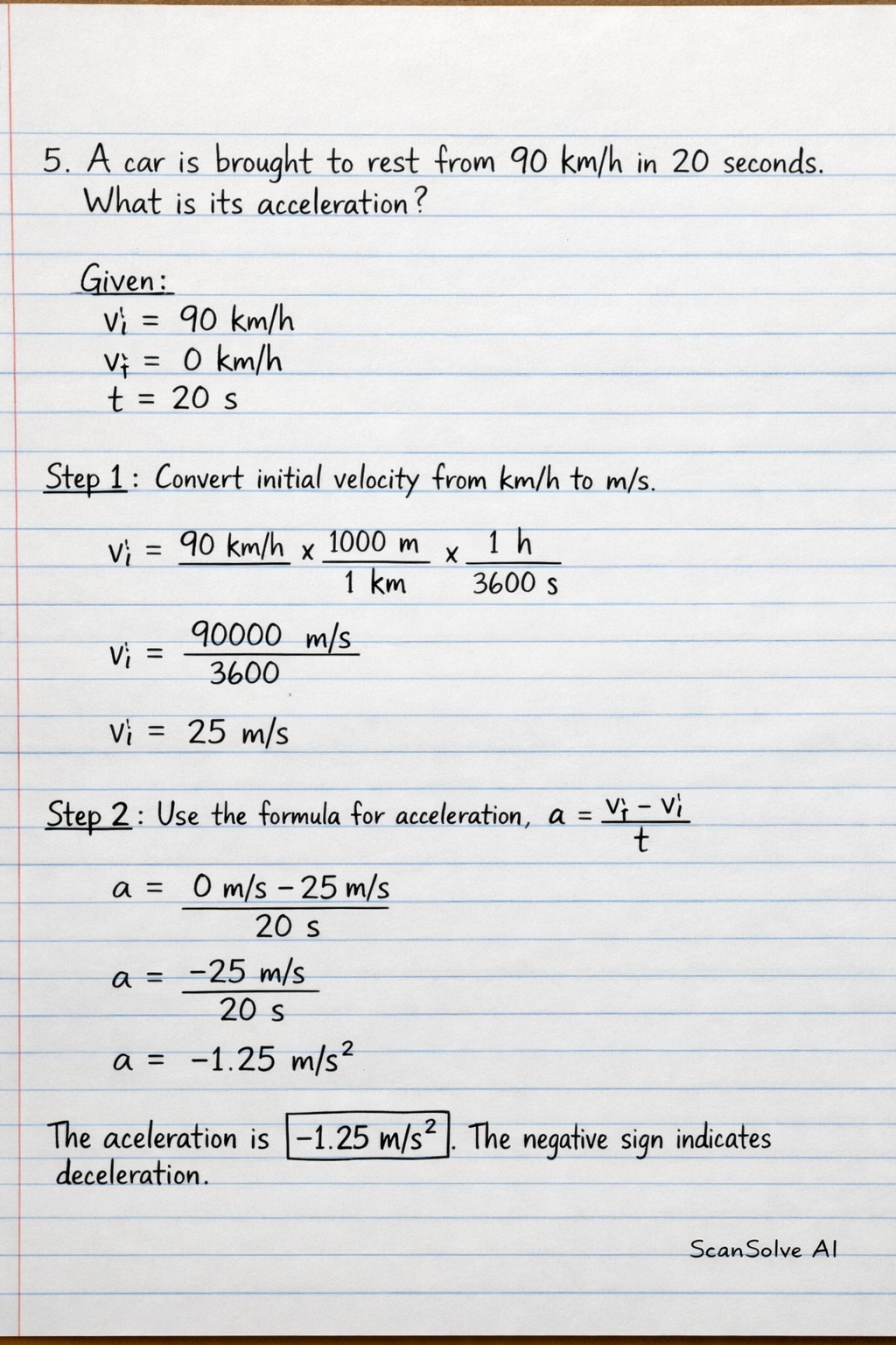 Handwritten step-by-step solution preview
