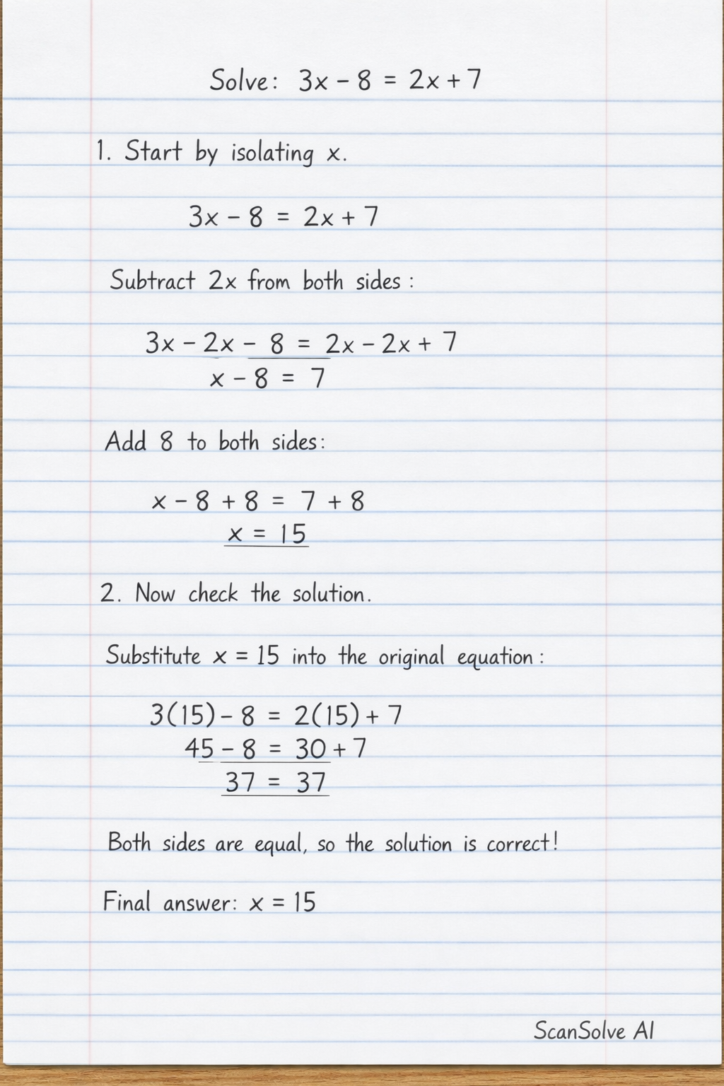 Handwritten step-by-step solution preview