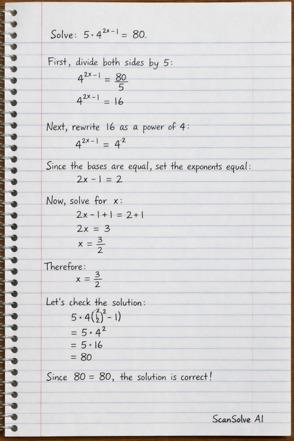 Handwritten step-by-step solution preview