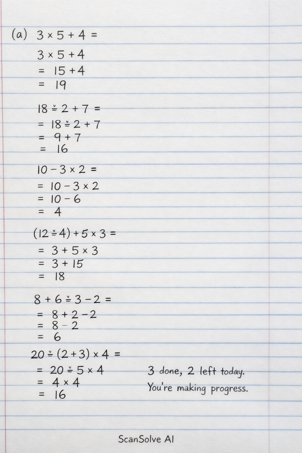 Handwritten step-by-step solution preview