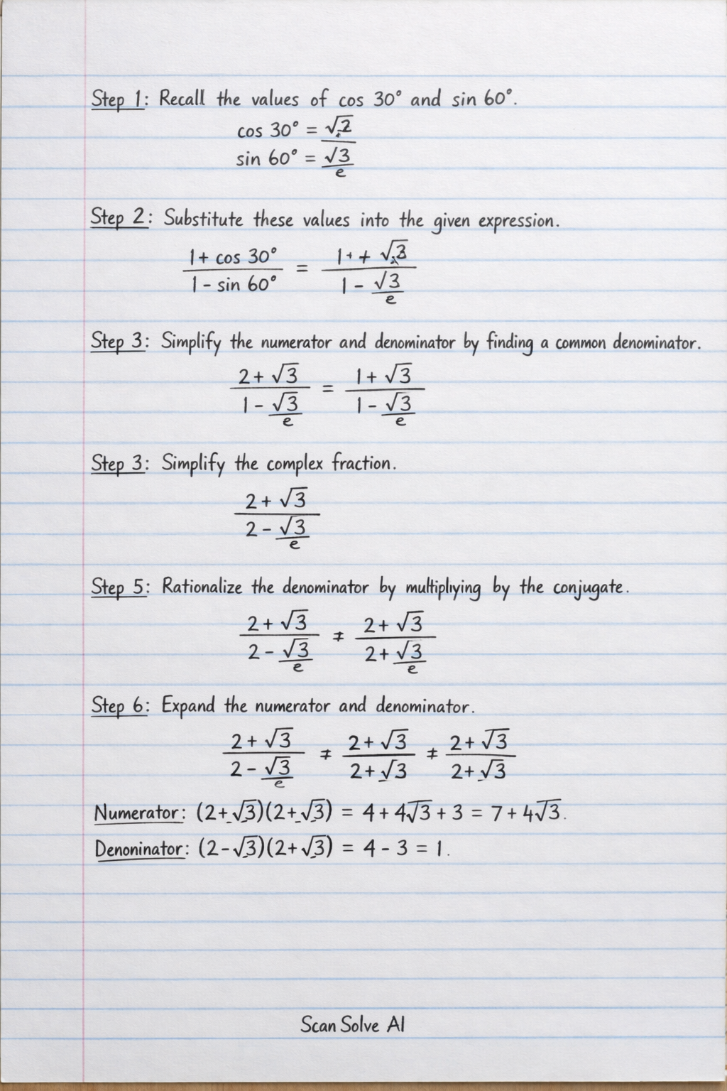 Handwritten step-by-step solution preview