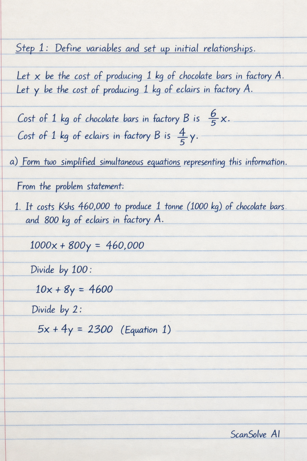 Handwritten step-by-step solution preview