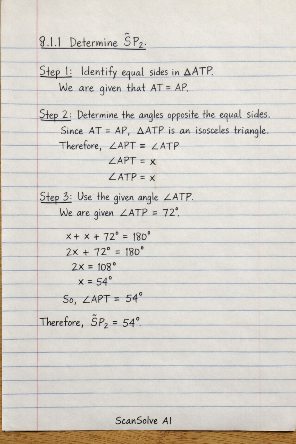 Handwritten step-by-step solution preview