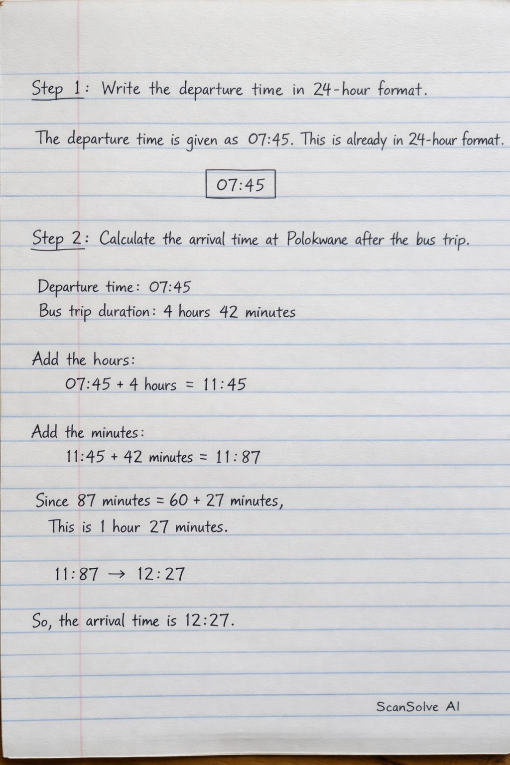 Handwritten step-by-step solution preview