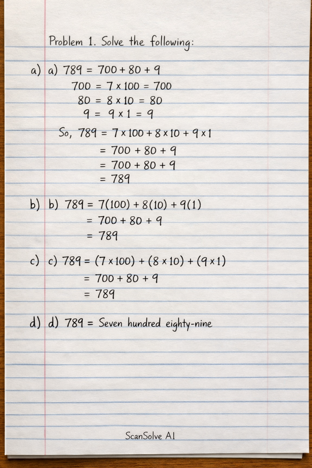 Handwritten step-by-step solution preview