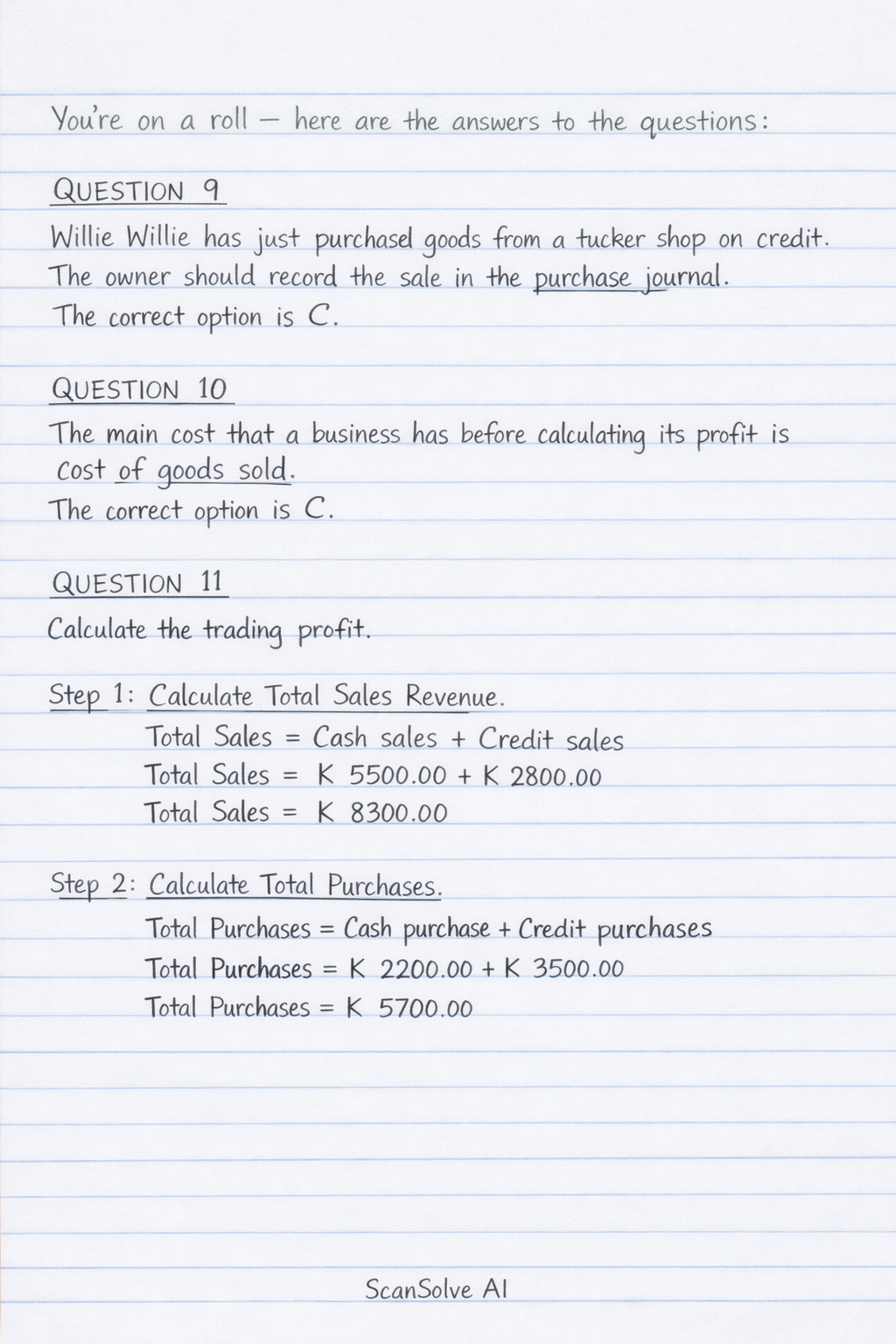 Handwritten step-by-step solution preview