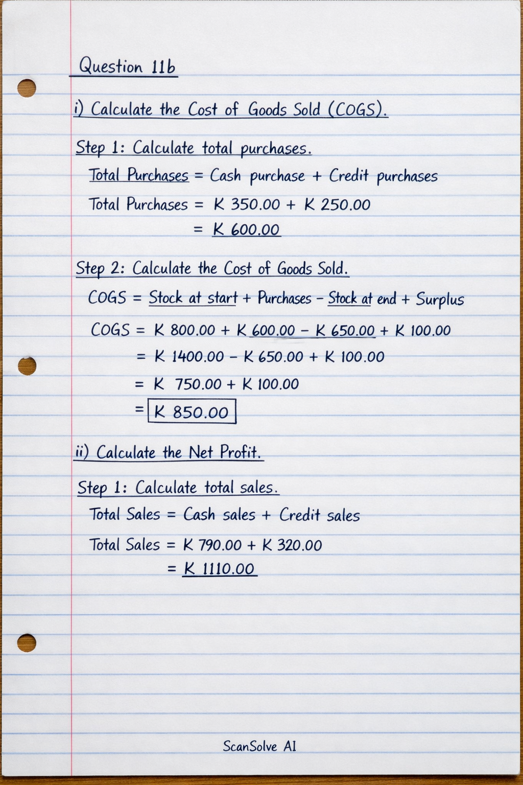 Handwritten step-by-step solution preview