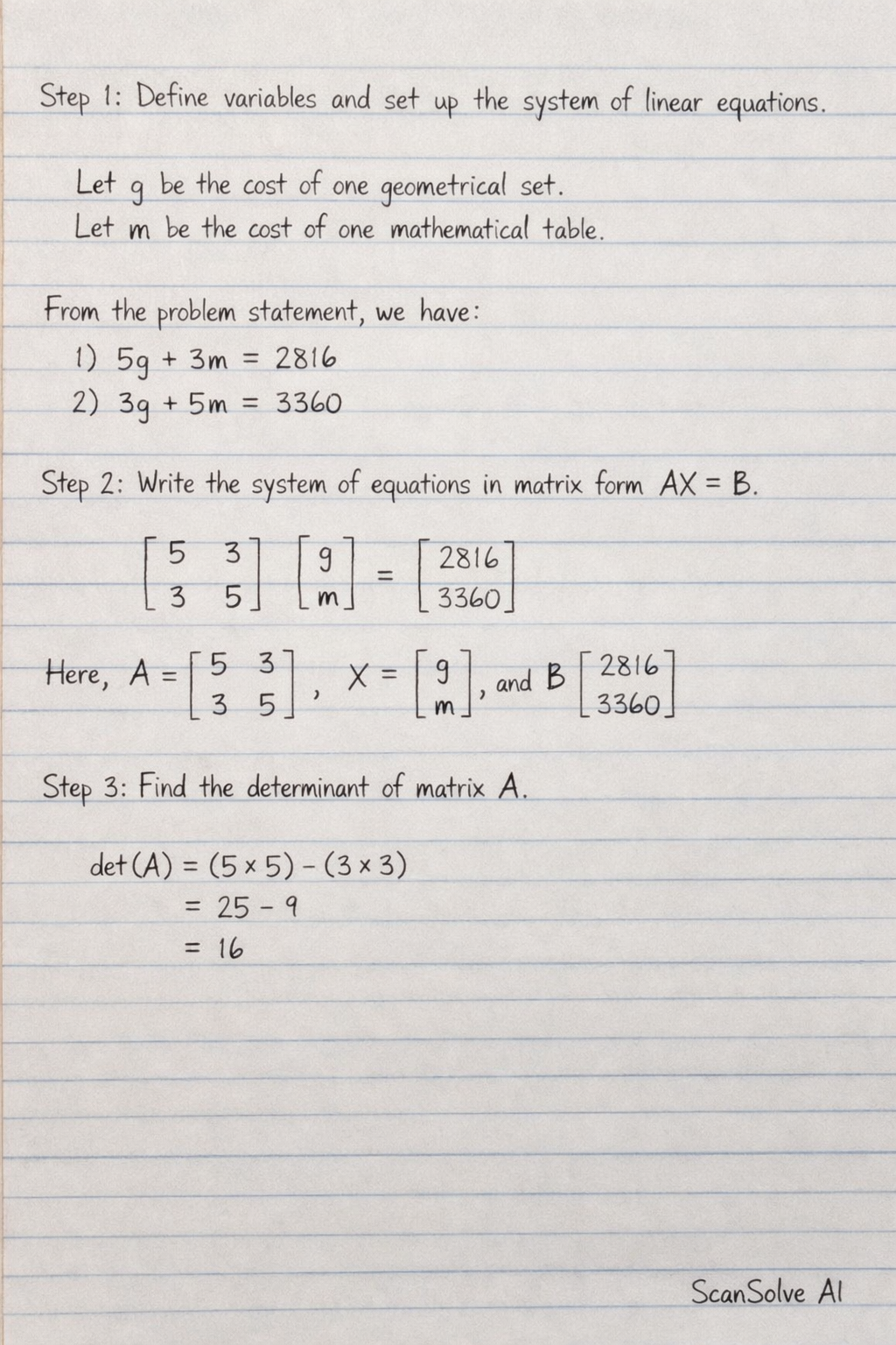 Handwritten step-by-step solution preview